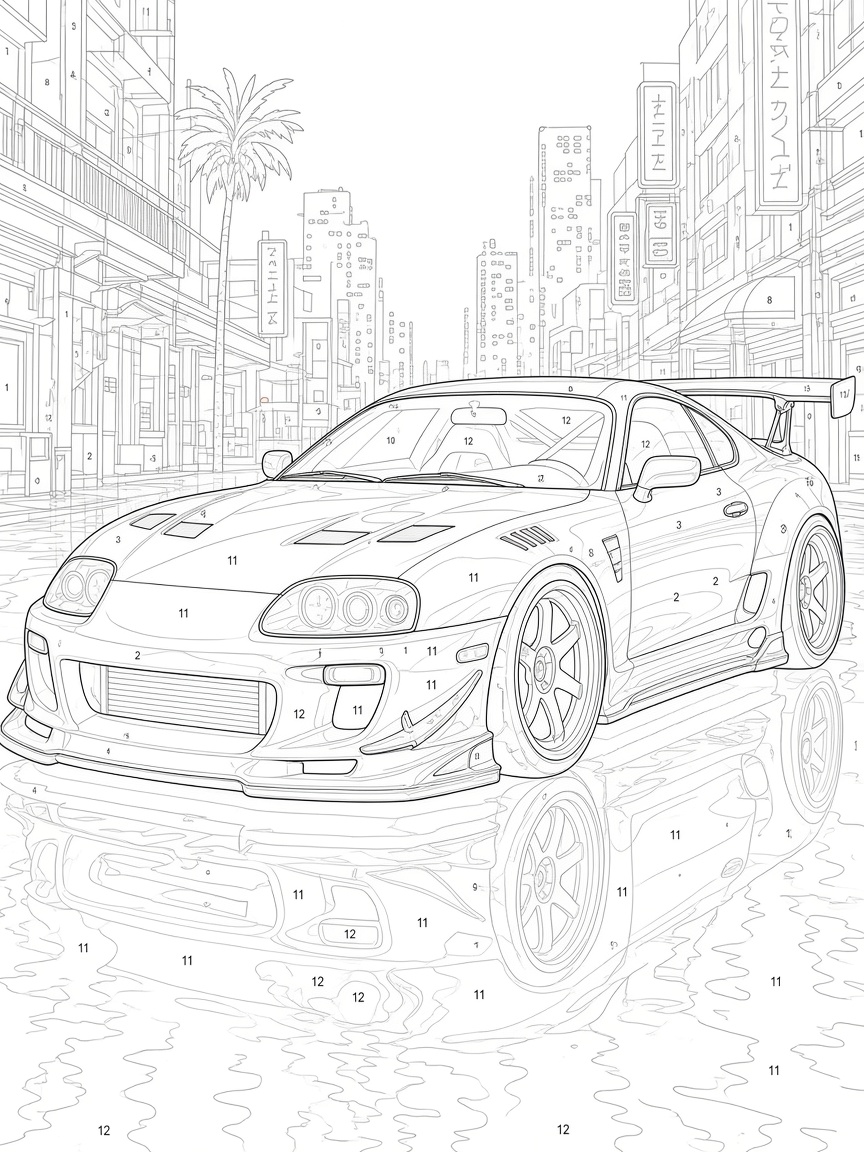 Supra paint-by-numbers, not colored